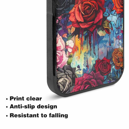 iPhone 15 Case — Gothic Rose Gothic Roses Pattern Hundreds, Custom Made Phone Cover