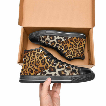 WOMEN'S Animal Print High Top Canvas Neon Fantasy Custom Sneakers