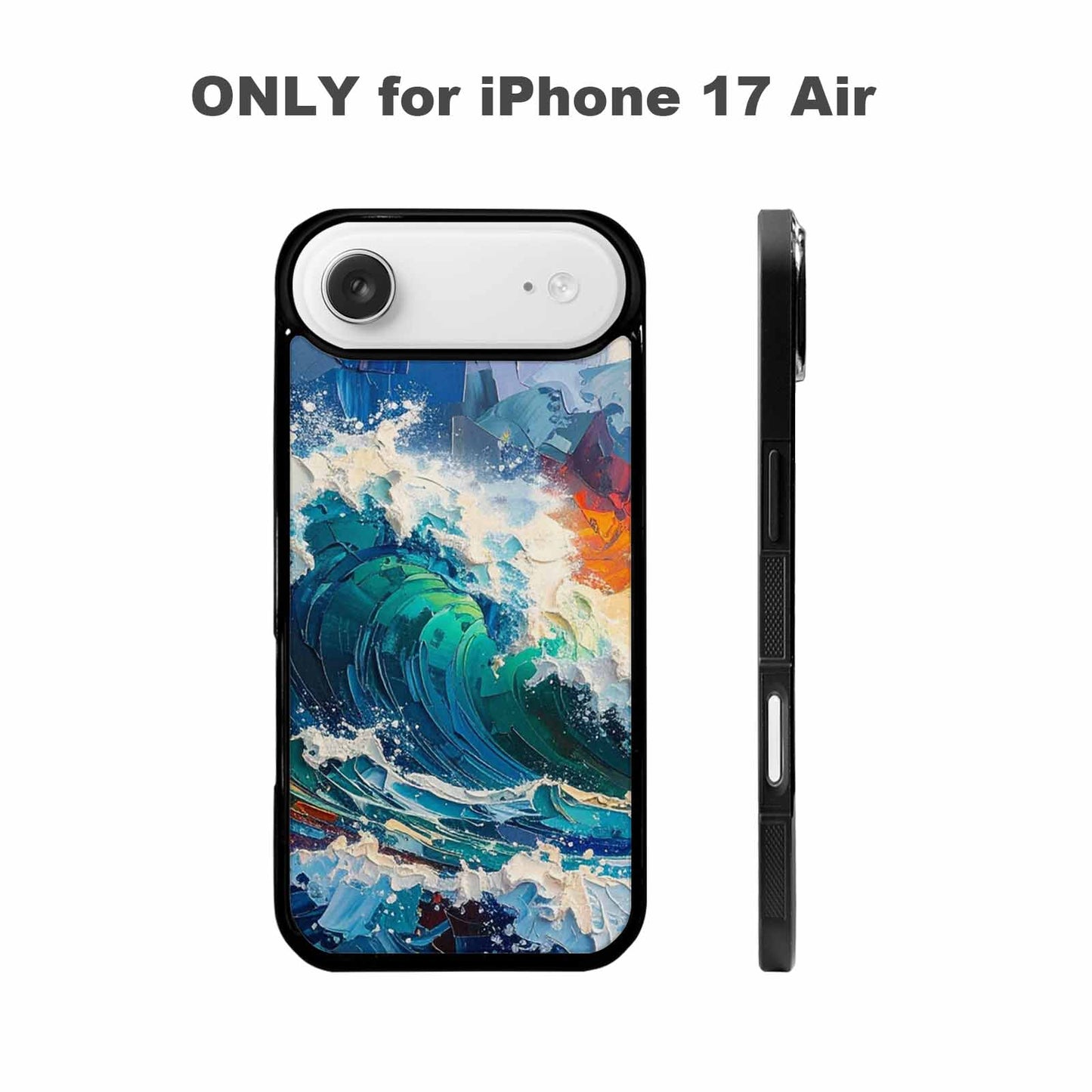 iPhone 17 Air Case — Wave Crest Splash Wave Crest Watercolor, Custom Made Phone Cover