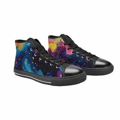WOMEN'S Galaxy Art - High Top Canvas Cottagecore Custom Shoes