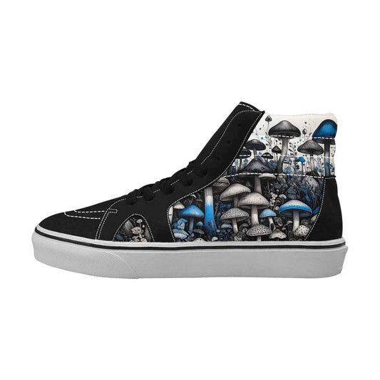 MEN'S Mushrooms (general) High Top Canvas Dark Academia Sneakers