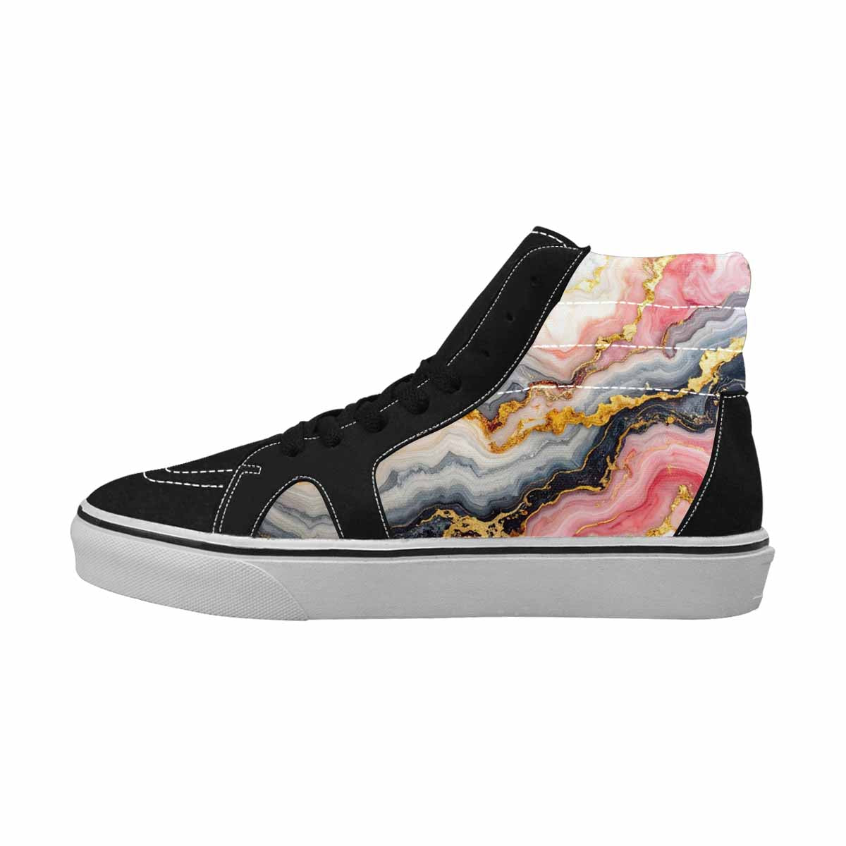 MEN'S Marble Vein High Top Canvas Neon Fantasy Shoes