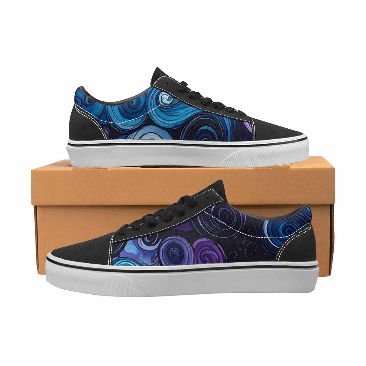 WOMEN'S Tie Lace-Up Canvas Wallpaper Art Sneakers
