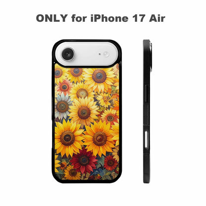 iPhone 17 Air Case — Full Color Vibrant Sunflower Burst Floral, Custom Printed Phone Case