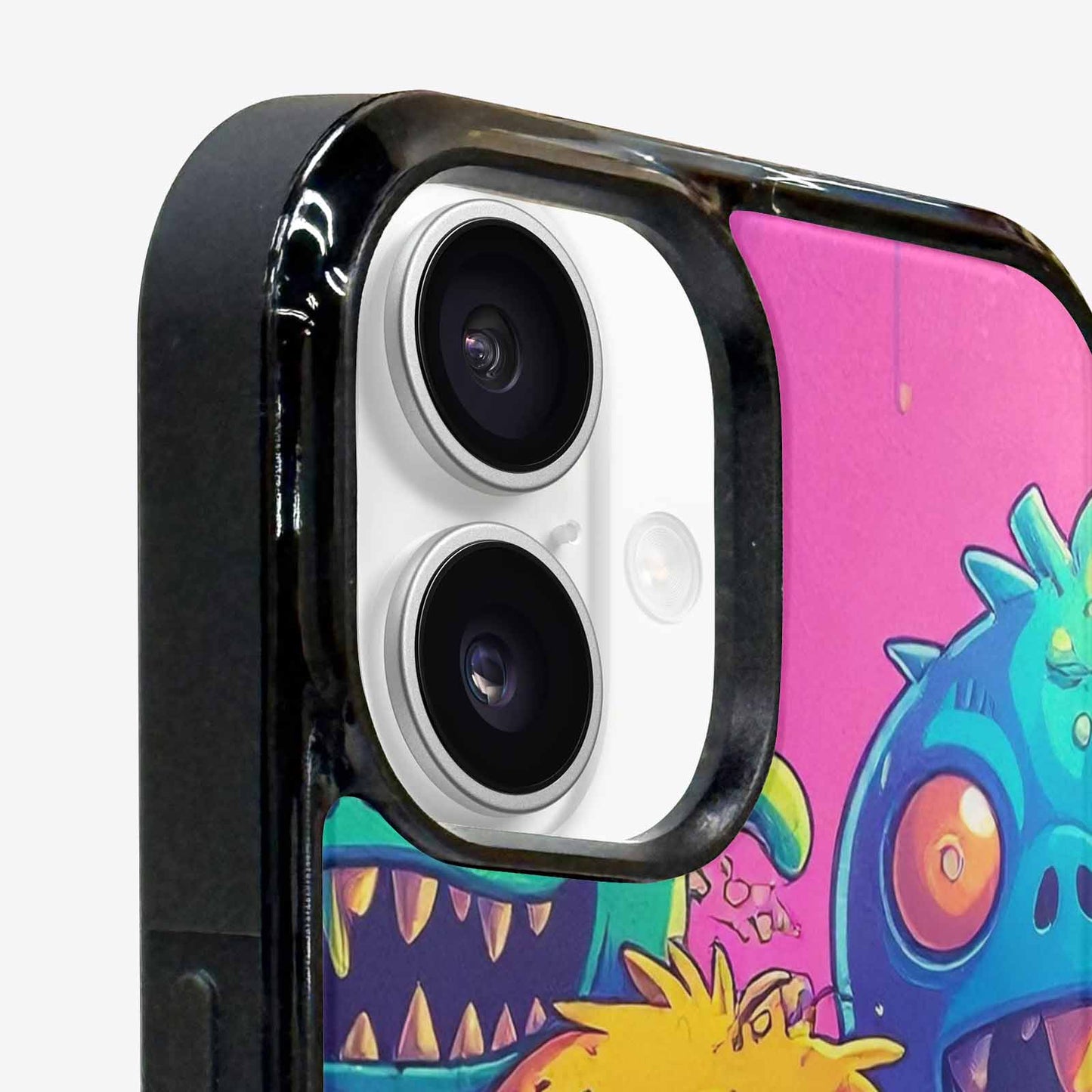 iPhone 16 Plus Case — Overlapping Endlessly No Empty Space Monsters, Custom Print Case Cover