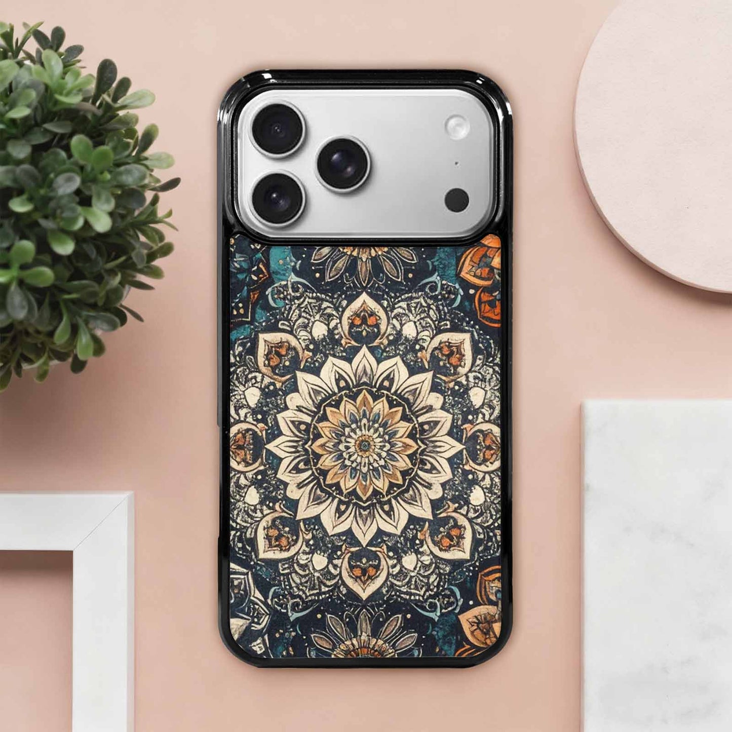 iPhone 17 Pro Max Case — Small Mandala Pattern, Randomly Floral, Custom Print Case Cover
