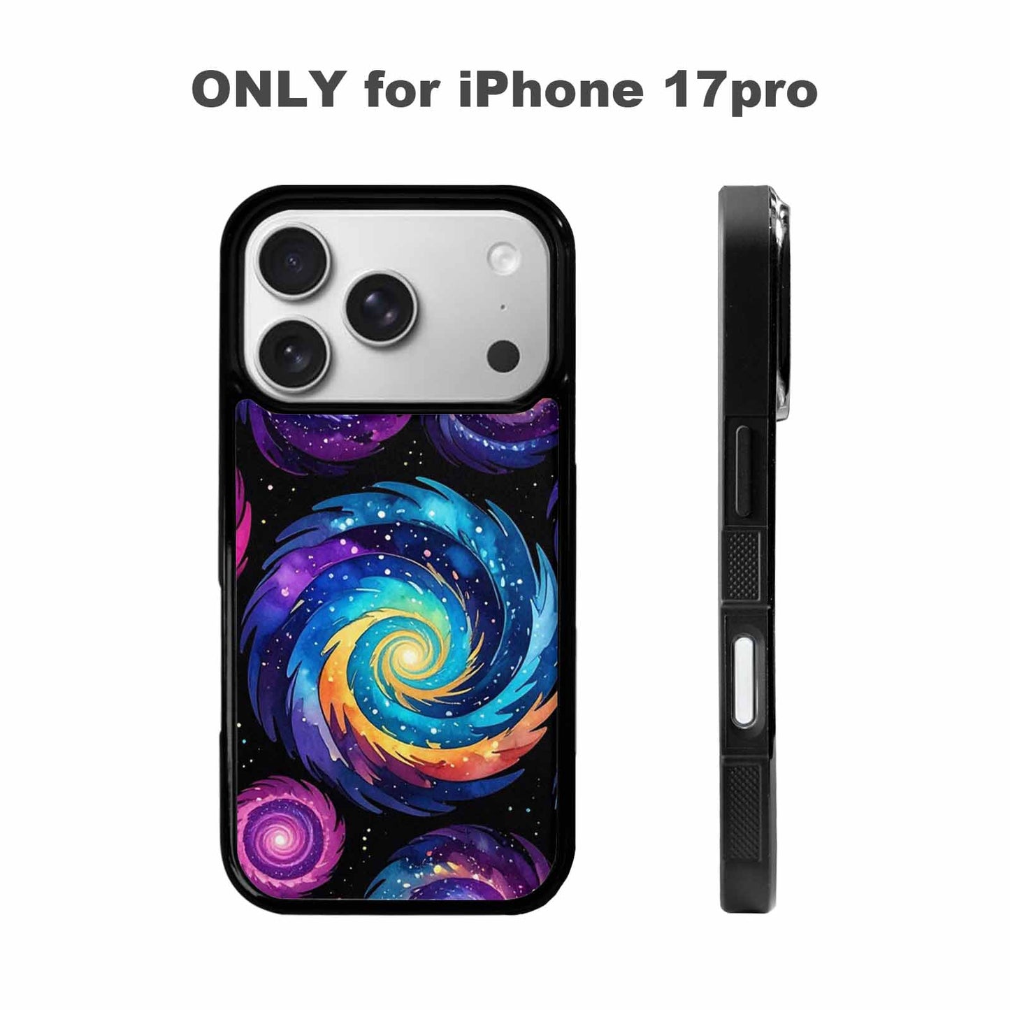 iPhone 17 Pro Case — Rose Galaxy Art Seamless Pattern Galaxy, Custom Printed Phone Case
