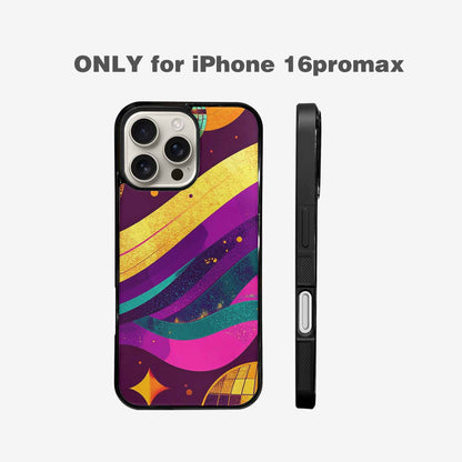 iPhone 16 Pro Max Case — 1970s Disco Art Pattern, Custom Print Case Cover