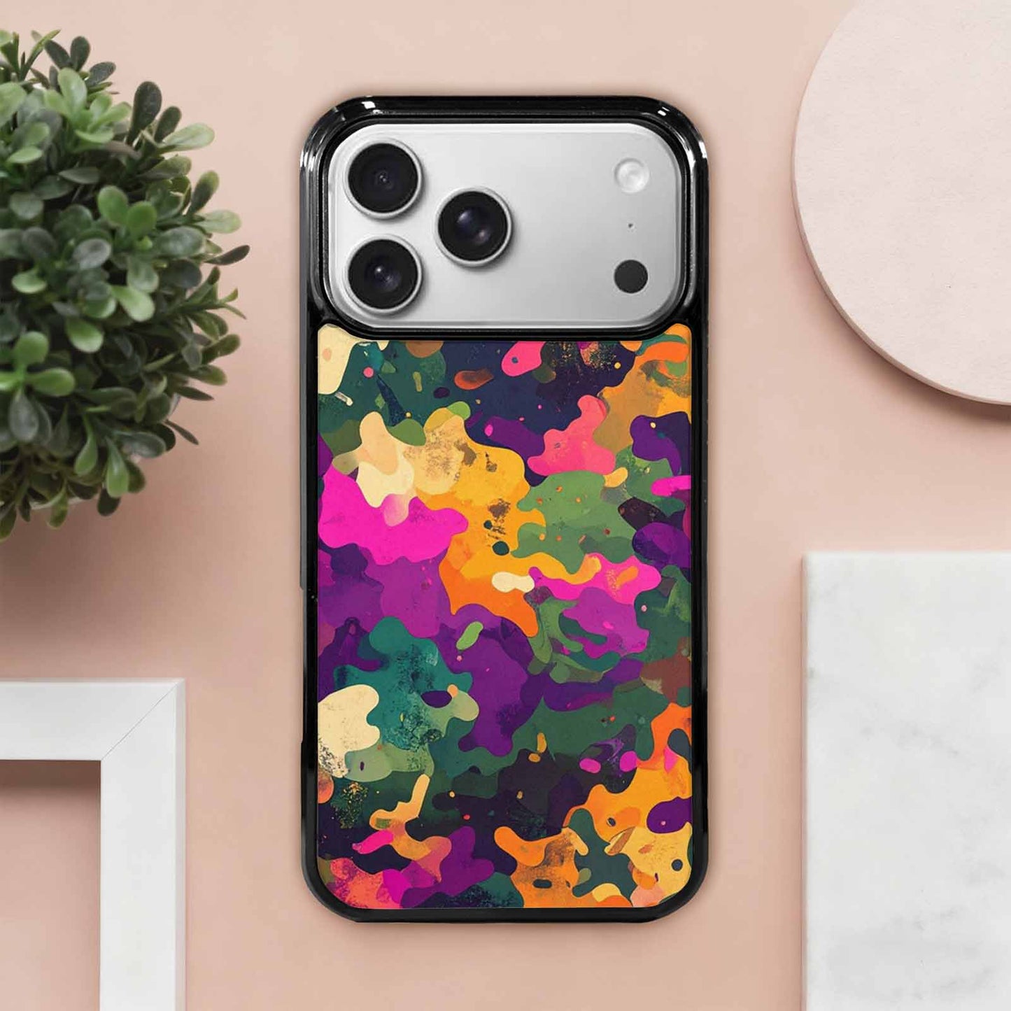 iPhone 17 Pro Max Case — Small Military Camouflage Blotch Camo, Customized Protective Case