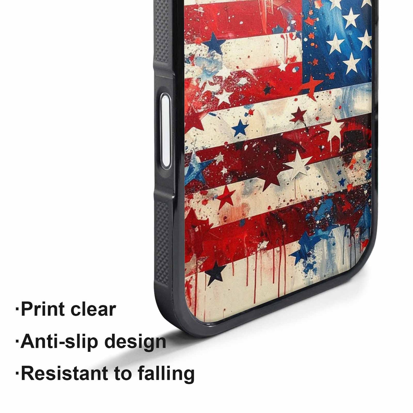 iPhone 17 Pro Max Case — Patriotic Stars And Stripes Galaxy Space, Custom Phone Case