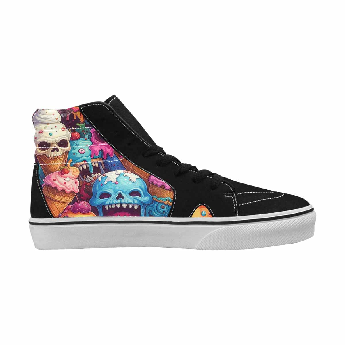 MEN'S Ice Cream Monsters  High Top Canvas Vivid Custom Sneakers