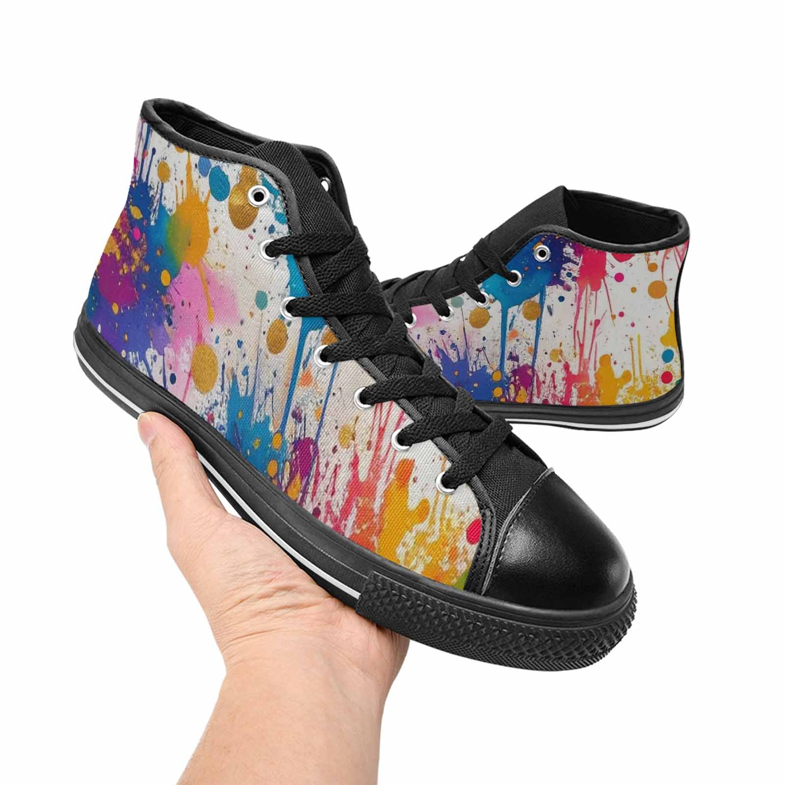 WOMEN'S Paint Splatter High Top Canvas Dreamcore Shoes