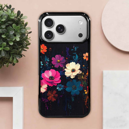 iPhone 17 Pro Max Case — Shadowy Glitch Floral Pattern Floral, Custom Made Phone Cover