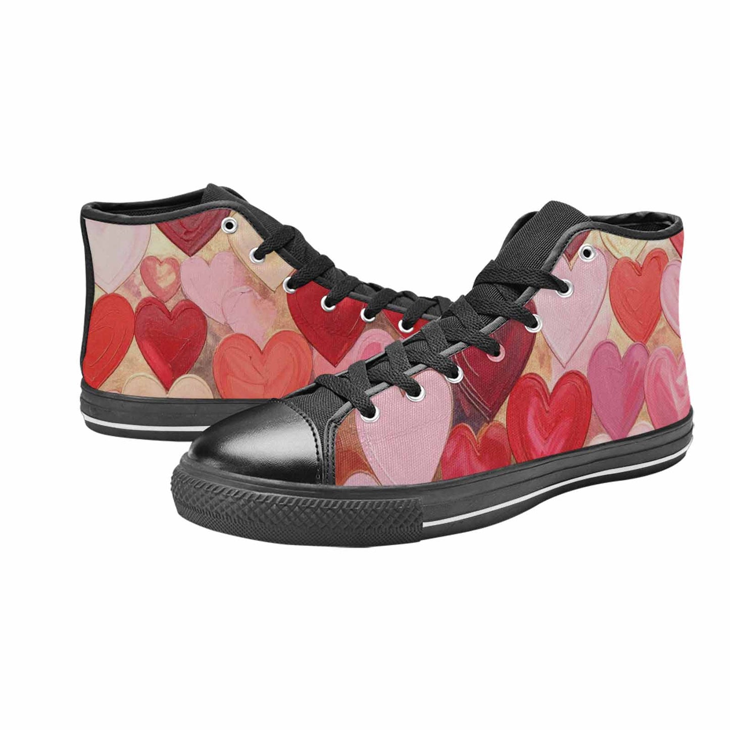 WOMEN'S No Words Or High Top Canvas Surreal Custom Shoes