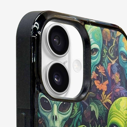 iPhone 16 Plus Case — Aliens Pattern Hundreds Of Sma Ajm, Personalized Phone Case