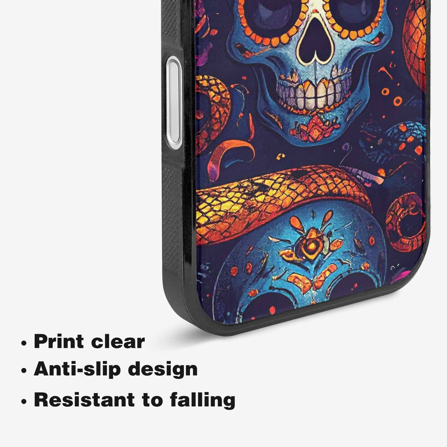 iPhone 16 Case — Snake Skulls Print Custom, Custom Made Phone Cover