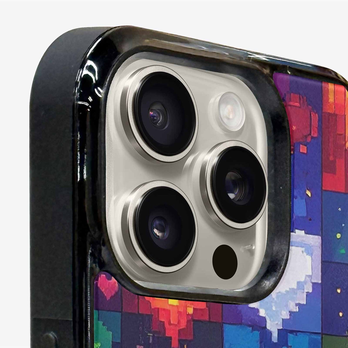 iPhone 16 Pro Case — Pixel Art 8 Bit Burst Pattern, Personalized Phone Case