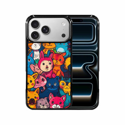 iPhone 17 Pro Max Case — Seamless Tileable Pattern Of Cartoon Cute, Custom Made Phone Cover