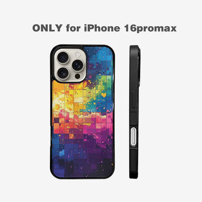 iPhone 16 Pro Max Case — Pixel Art 8 Bit Burst Pattern, Personalized Phone Case