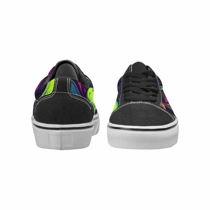 MEN'S Skulls - Neon Canvas Lace-Up Cottagecore Sneakers