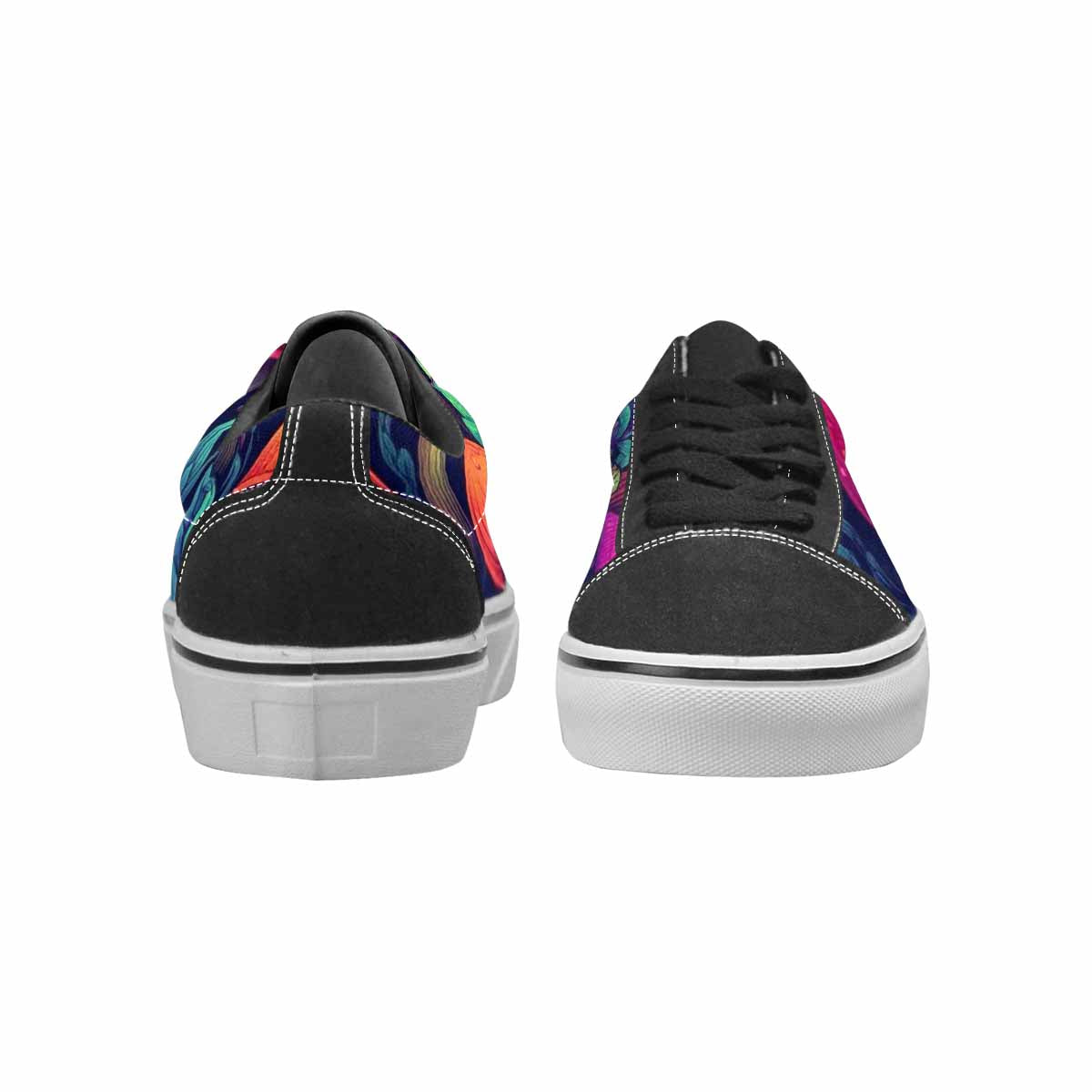 WOMEN'S Psychedelic Mushroom Canvas Lace-Up Vibrant Chaos Shoes
