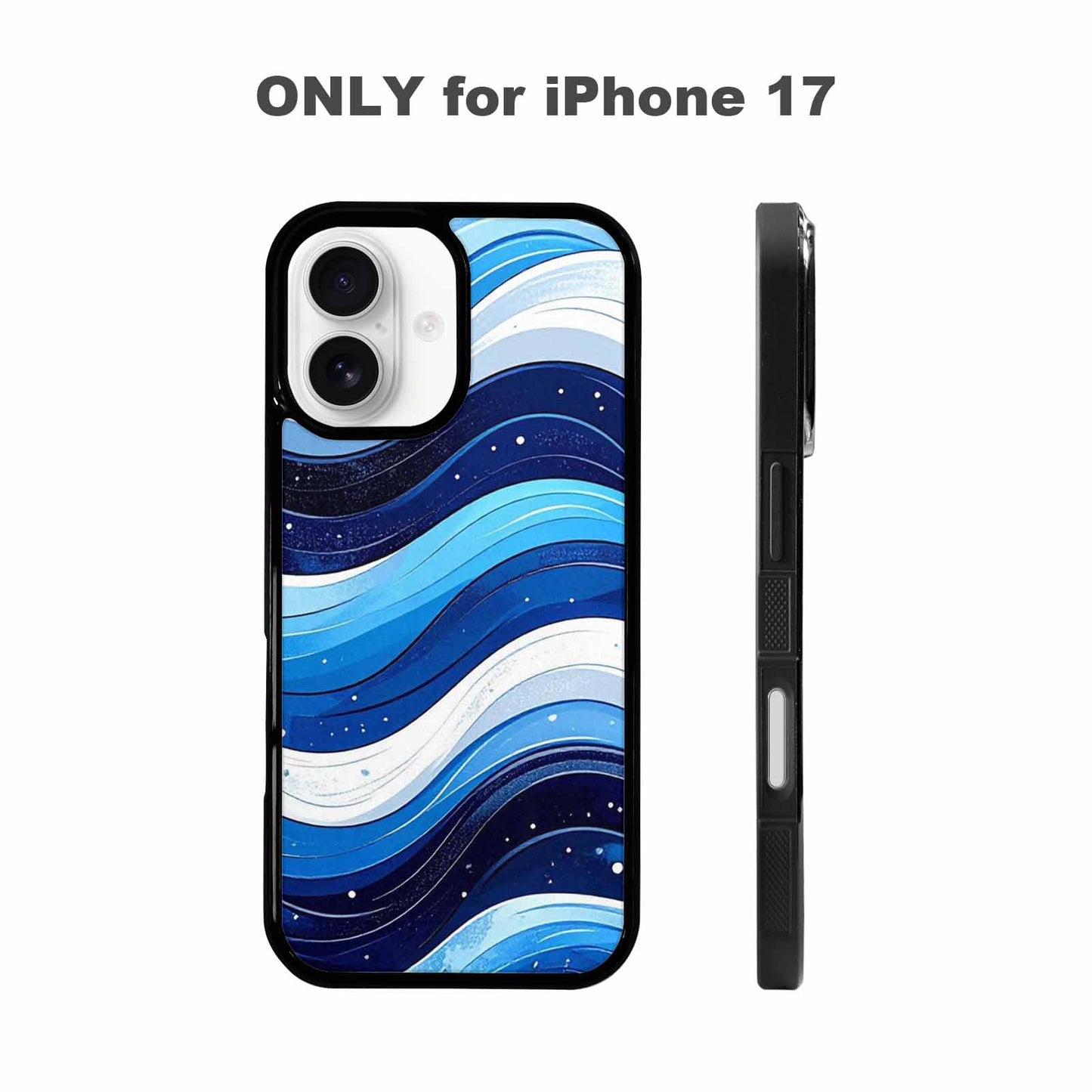 iPhone 17 Case — Glossy Winter Wave Cartoon Cute, Custom Print Case Cover
