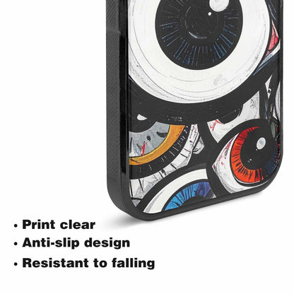 iPhone 15 Plus Case — Googly Cartoon Eyeballs, Original Design Phone Case