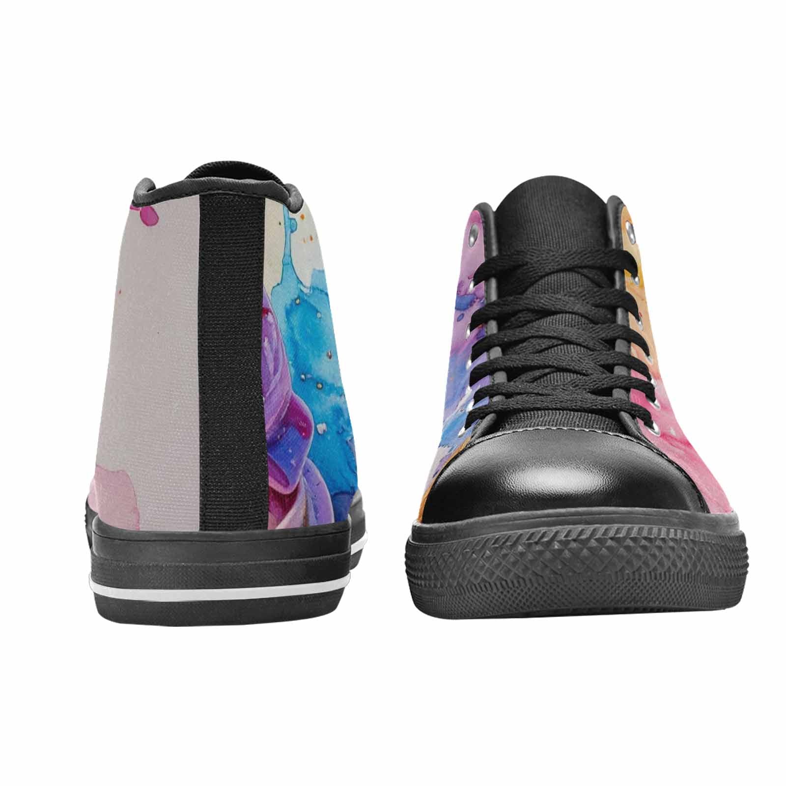 MEN'S Melting Icecream Collage High Top Canvas Vibrant Chaos Custom Sneakers