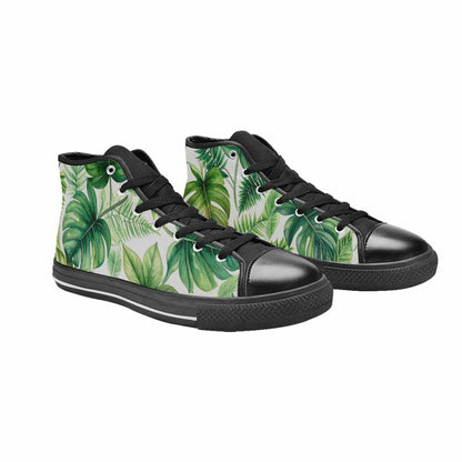 MEN'S Seven-Point Palmate Leaf High Top Canvas Aesthetic Custom Sneakers