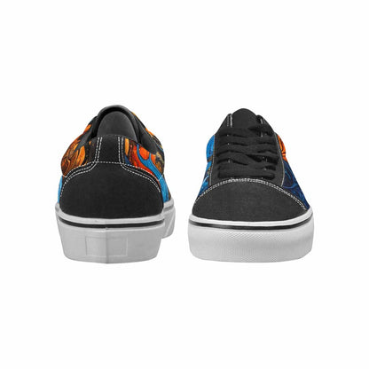 WOMEN'S Flame Burst Lace-Up Canvas Dreamlike Custom Shoes