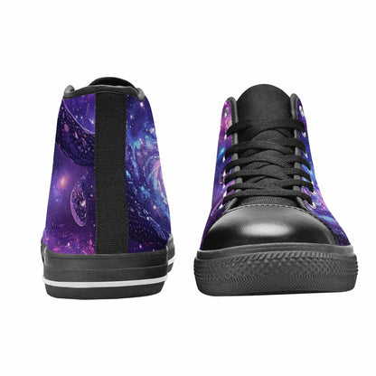 MEN'S Galaxy Snake Print High Top Canvas Vivid Shoes