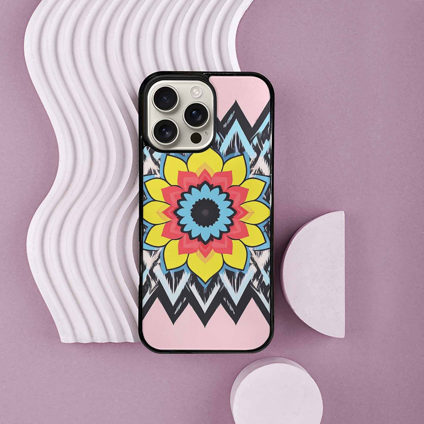 iPhone 16 Pro Max Case — 1960s Mod Cartoon Art Pattern, Custom Phone Case