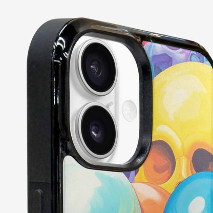 iPhone 16 Plus Case — Dripping Candy Skulls, Custom Phone Case