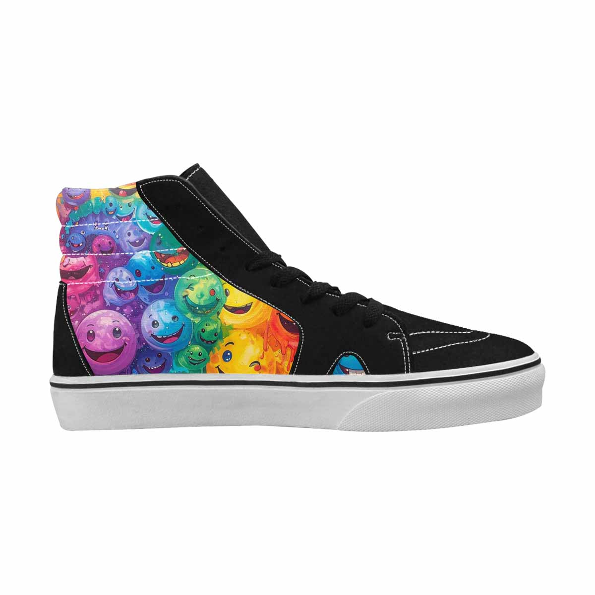 MEN'S Smiley Facessmiley Faces  High Top Canvas Dreamcore Shoes