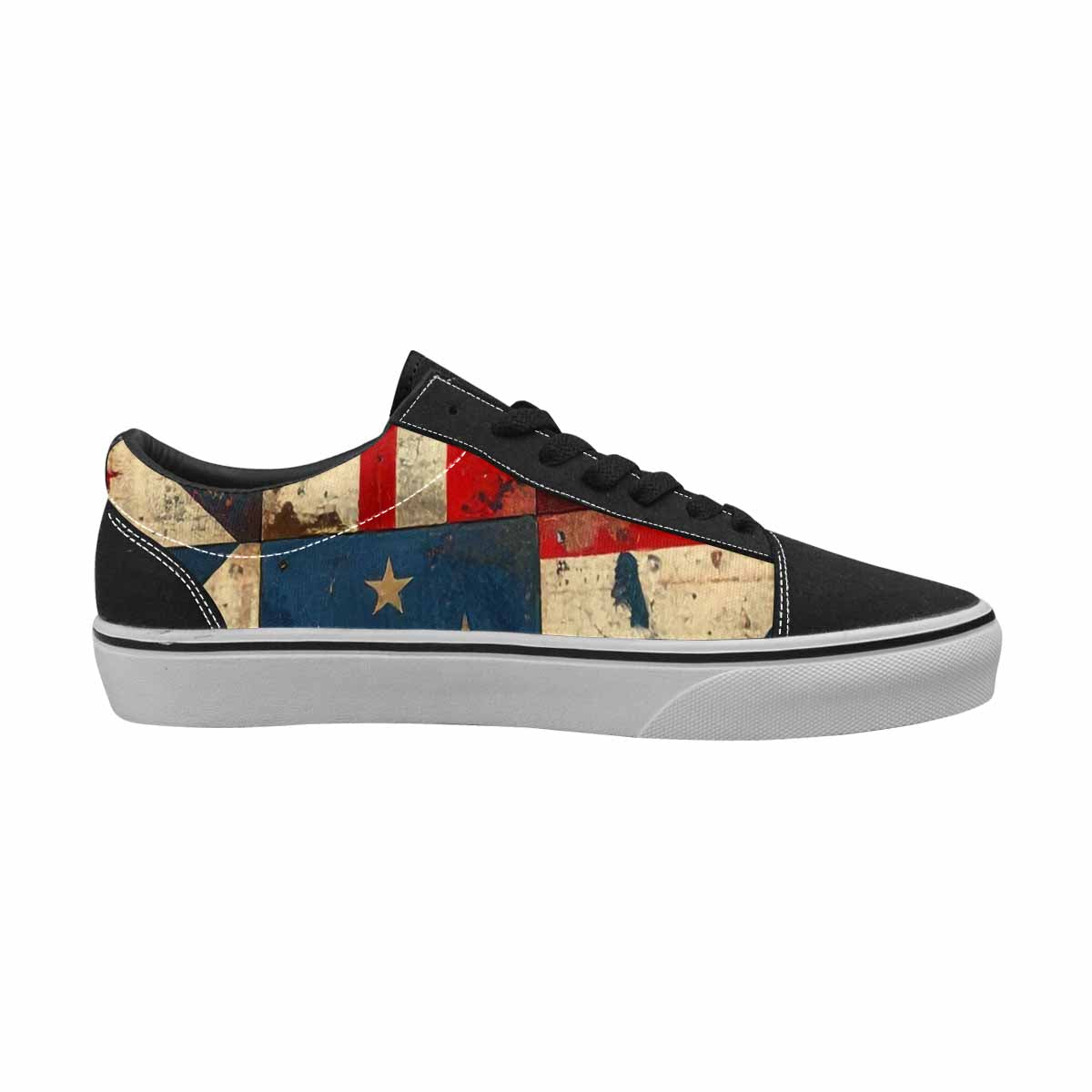 MEN'S American Flag Stars Canvas Lace-Up Surreal Sneakers