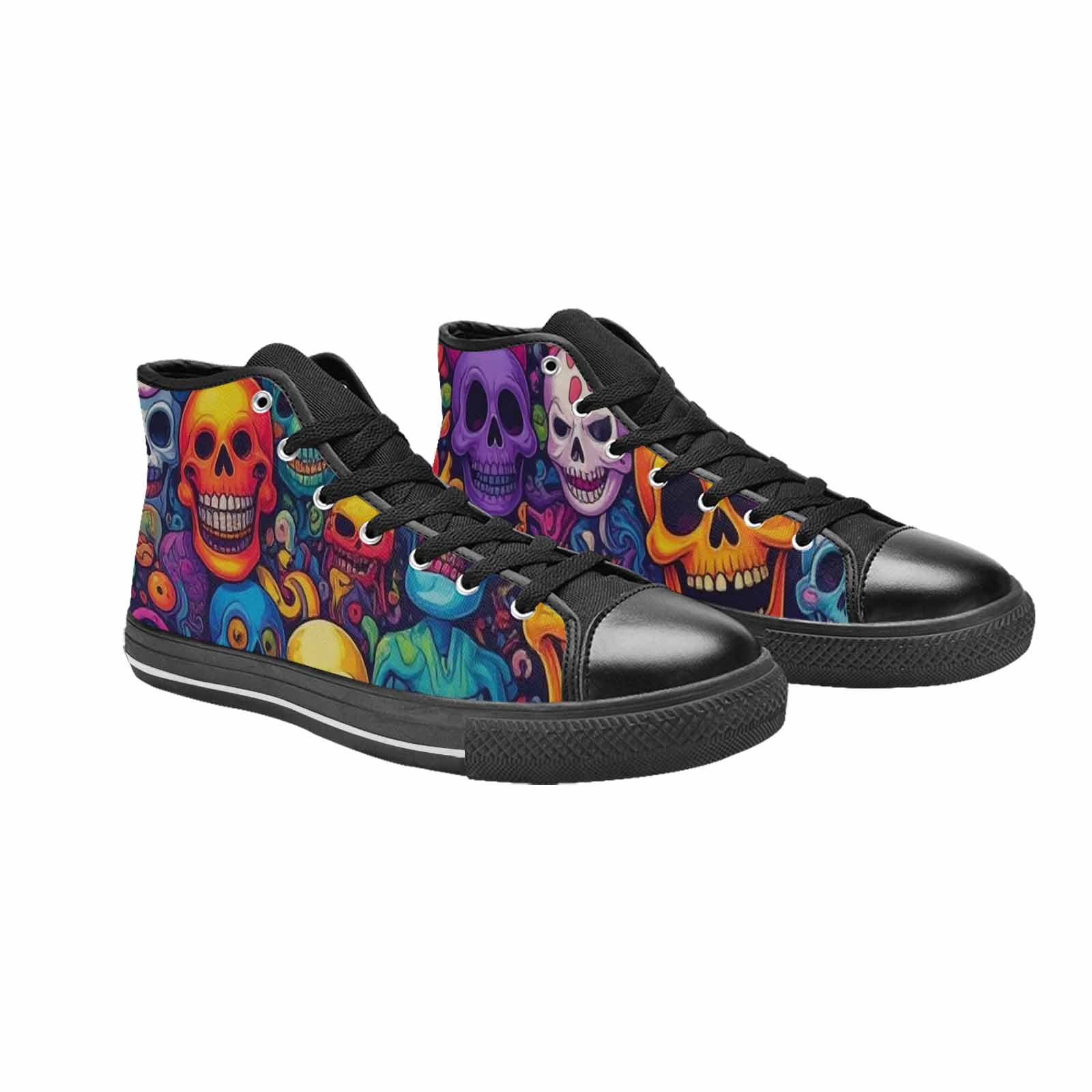 MEN'S Skeleton People Face High Top Canvas Dark Academia Sneakers