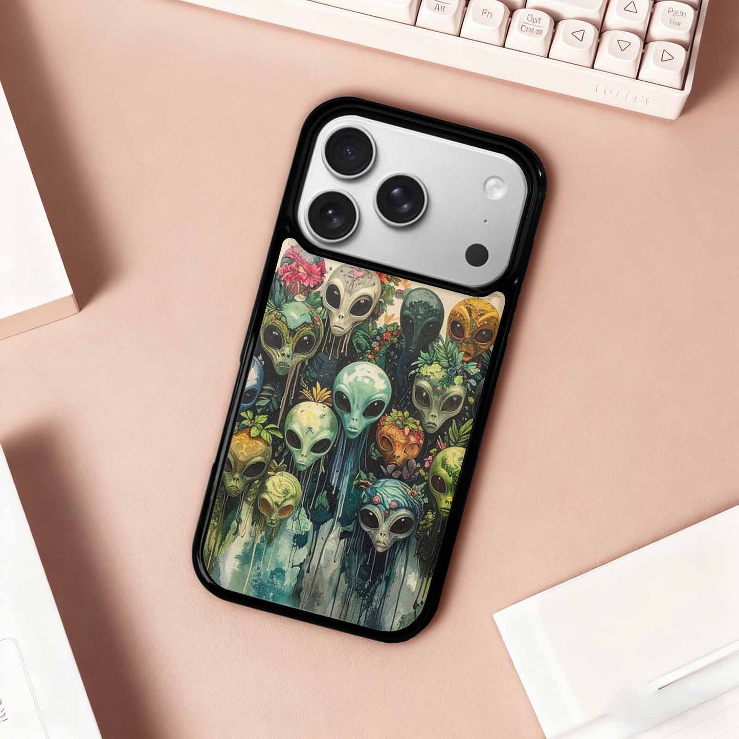 iPhone 17 Pro Case — Aliens Pattern Hundreds Of Sma Alien, Unique Phone Case Design