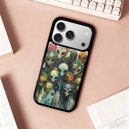 iPhone 17 Pro Case — Aliens Pattern Hundreds Of Sma Alien, Unique Phone Case Design