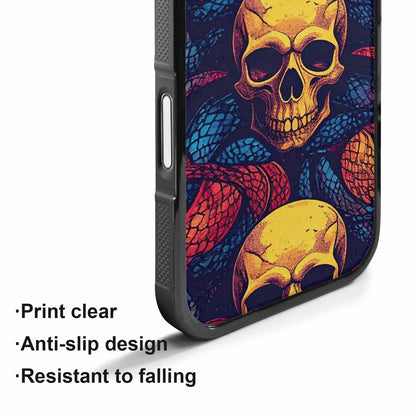 iPhone 17 Case — Snake Print Skulls Seamless Gothic Skulls, Original Design Phone Case