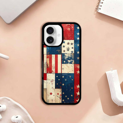 iPhone 17 Case — Small American Flag Stars Galaxy Space, Custom Print Case Cover