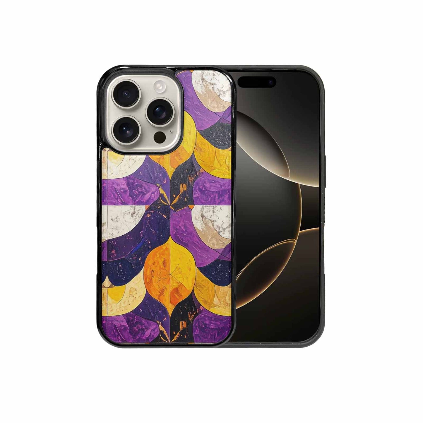 iPhone 16 Pro Case — Nonbinary Flag Color Theme Small Rainbow, Custom Designed Case Cover