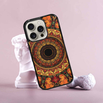 iPhone 16 Pro Case — Mandala Lions Art Seamless Pattern Vibrant, Custom Print Case Cover