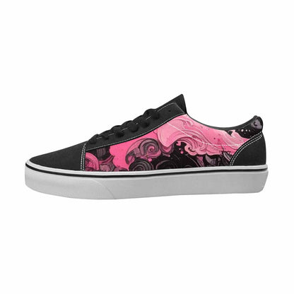 MEN'S Van Gogh Black & Pink Ink Canvas Boutique Kaleidoscope Shoes