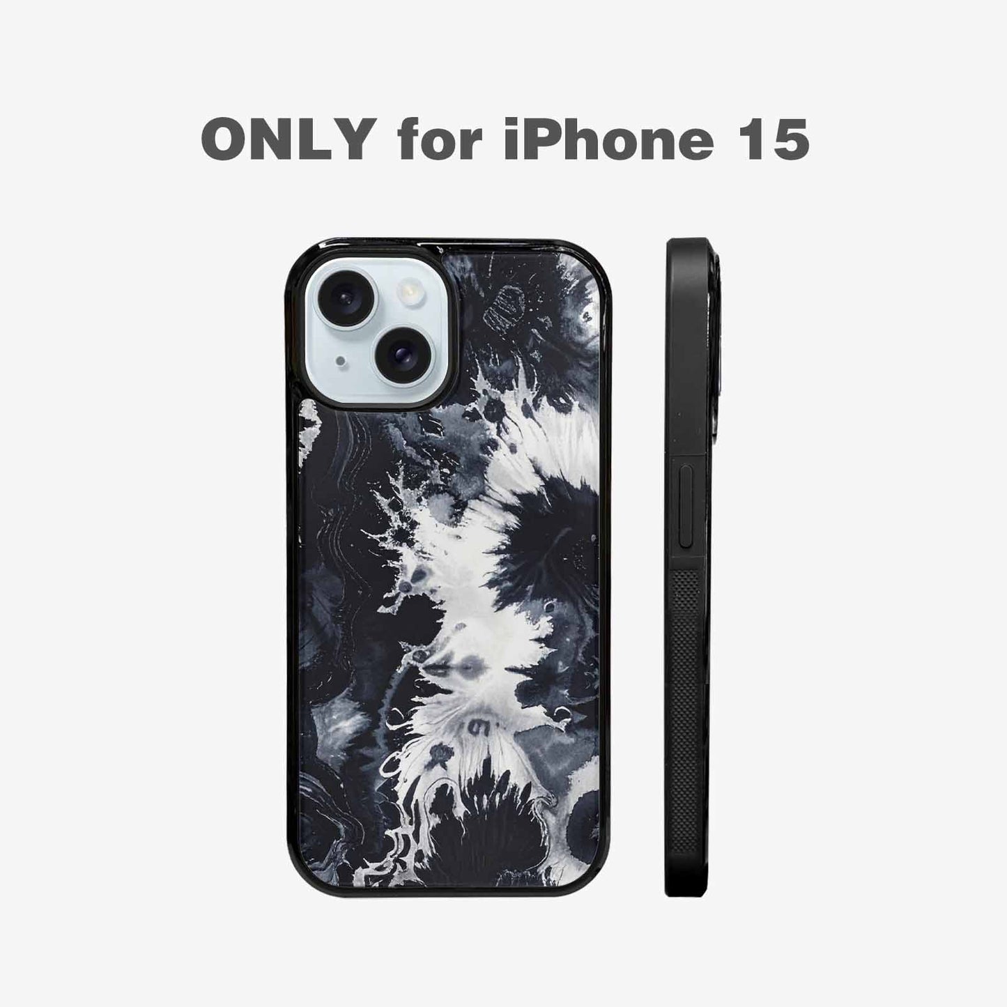 iPhone 15 Case — Black White Animal Print, Custom Print Case Cover
