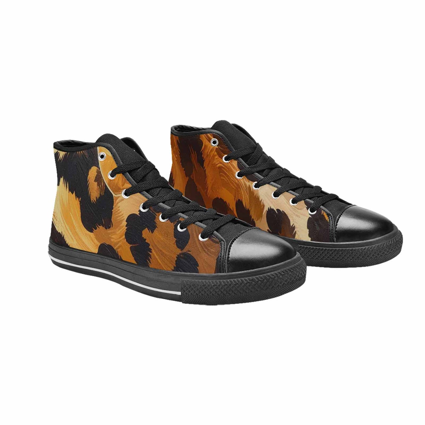 WOMEN'S Leopard Soft Airbrush Gradient High Top Canvas Aesthetic Shoes