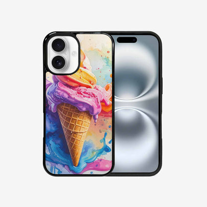 iPhone 16 Case — Melting Icecream Collage, Custom Printed Phone Case