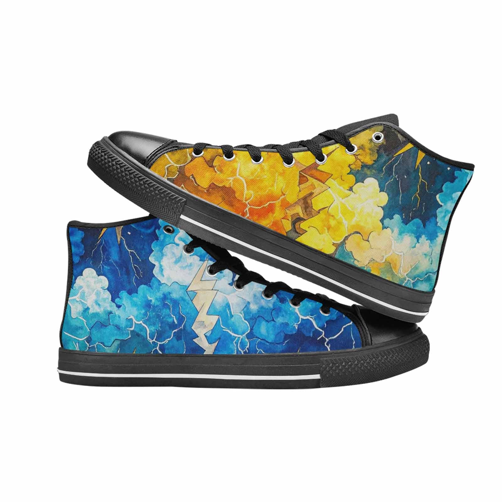 WOMEN'S Lightning Bolt High Top Canvas Aesthetic Sneakers