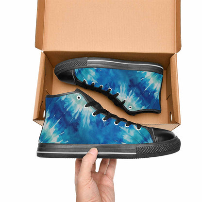 WOMEN'S Tie Dye - High Top Canvas Neon Fantasy Custom Shoes