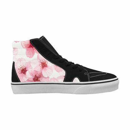 WOMEN'S Japanese Cherry Blossom High Top Canvas Neon Fantasy Custom Sneakers