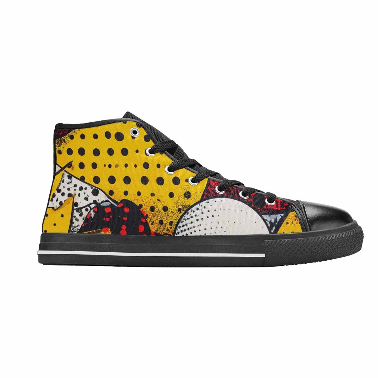 WOMEN'S Comic Book Halftone High Top Canvas Surreal Shoes